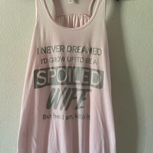 Pink Racer Back Spoiled Wife Tank Top